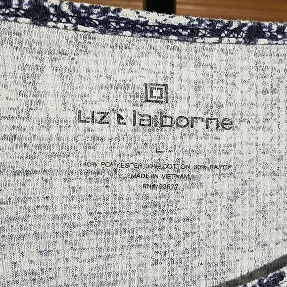 Liz Claiborne long sleeves top (L) A96 - Picture 3 of 9